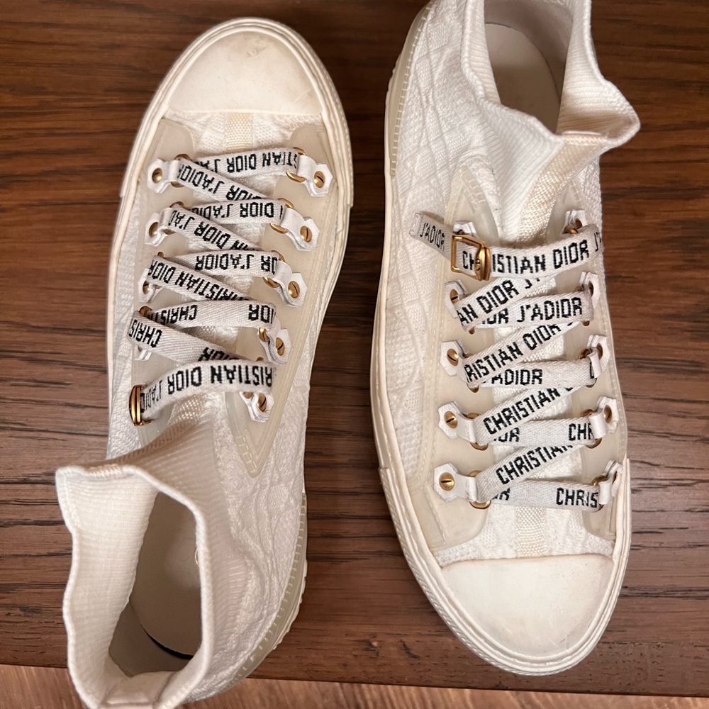 Dior White High-Top Sneakers